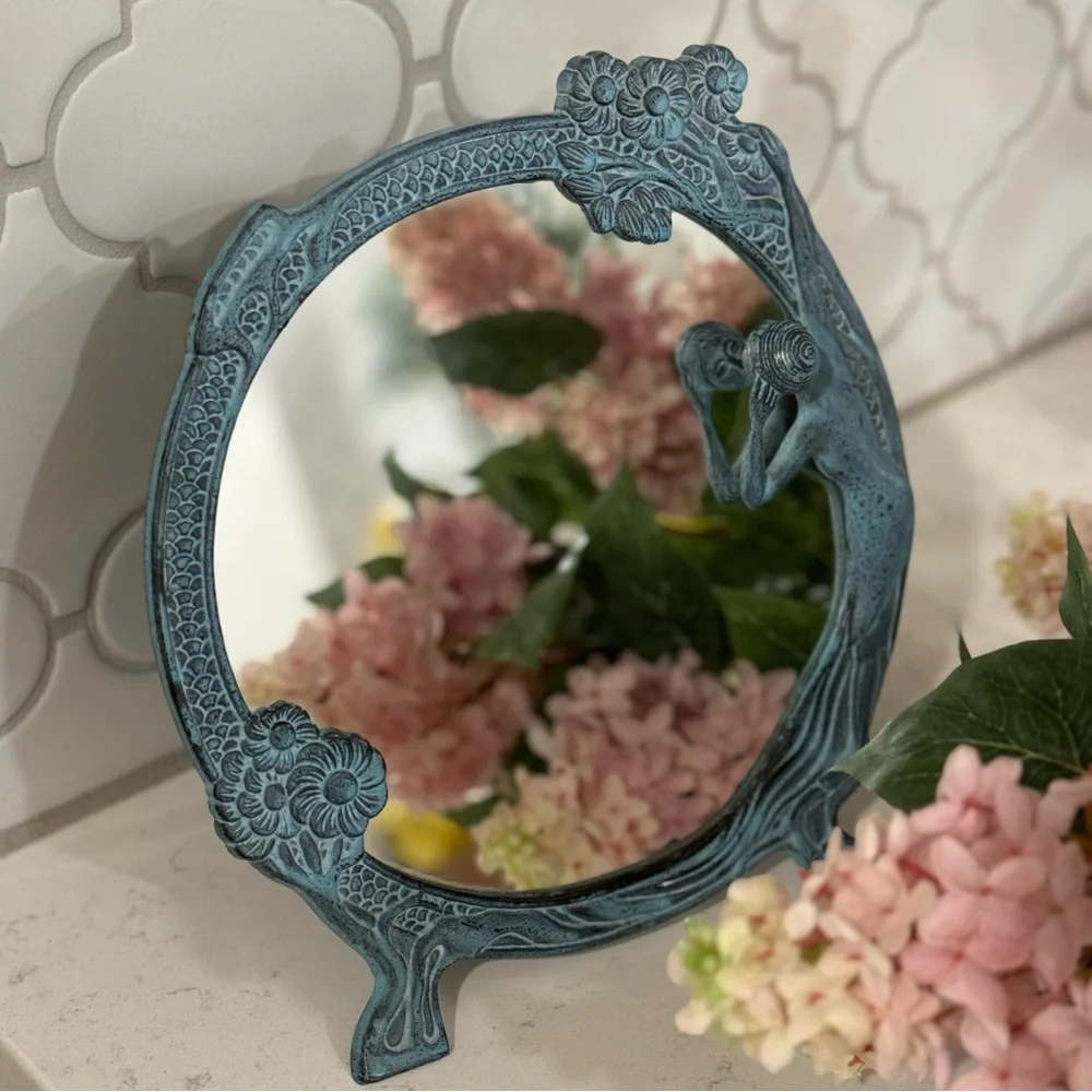 Metal | Lady of the Lake | Mirror 12”| BLUEBONNET VINTAGE